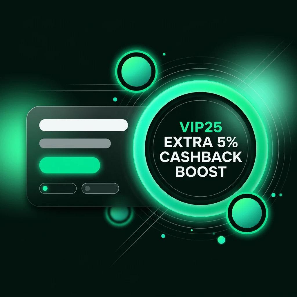 VIP25 Extra 5% Cashback Boost